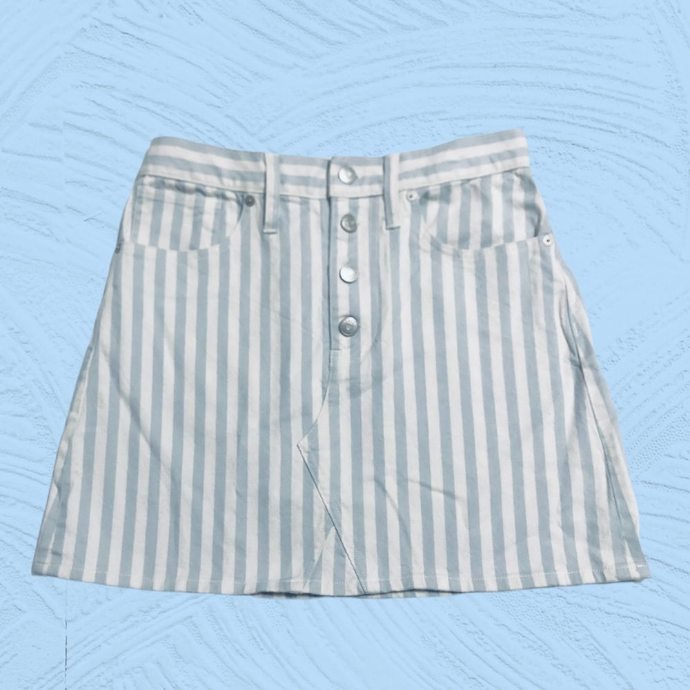 Madewell Striped Denim Skirt Size 26